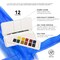 12 Pieces Watercolor Travel Set - Watercolor Paint Set for Watercolor Paper and More - Watercolor Set for Artists and Students - Water Color Paint for All Skill Levels